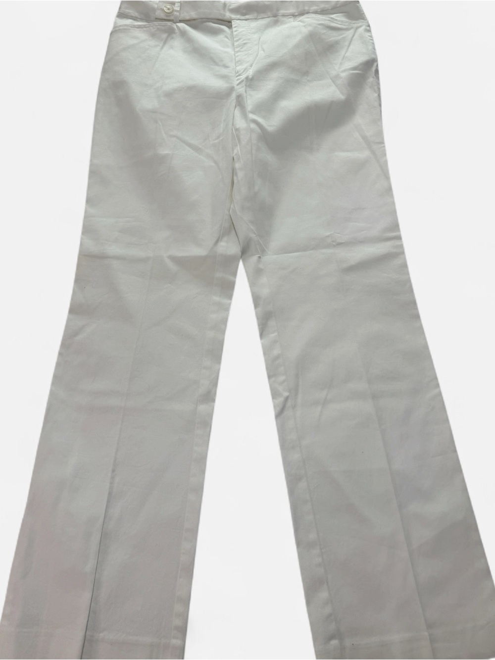 Ralph Lauren White Wide-Leg Trousers - Picture 2 of 8